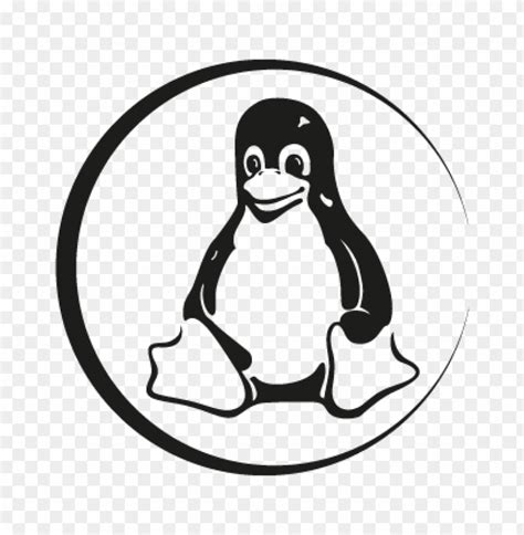 Linux Tux Black Vector Logo Free - 465064 | TOPpng