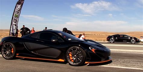 Bugatti Veyron versus McLaren P1: Drag Race Video : Automotive Addicts