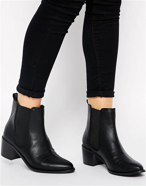 ASOS Roar Chelsea Ankle Boots in Black - Lyst