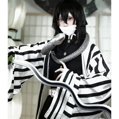 Buy Anime Demon Slayer Iguro Obanai Cosplay Kimetsu No Yaiba Iguro ...