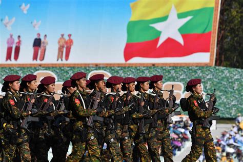 Junta's show of force, mass pardons mark Myanmar Independence Day ...