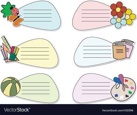 Message stickers Royalty Free Vector Image - VectorStock