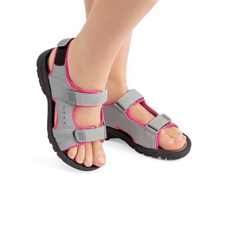 Collections Etc. - Adjustable Womens 3 Strap Sports Sandals ...