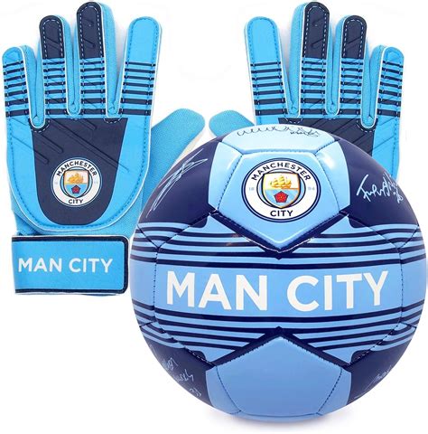 Manchester City FC - Fußball-Set - Torwarthandschuhe & Fußball mit ...