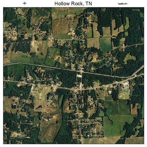 Aerial Photography Map of Hollow Rock, TN Tennessee