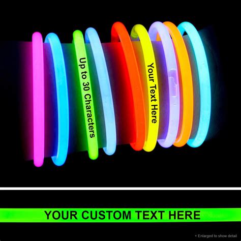 50 X Personalized 8 Glow Bracelets Necklaces Light - Etsy