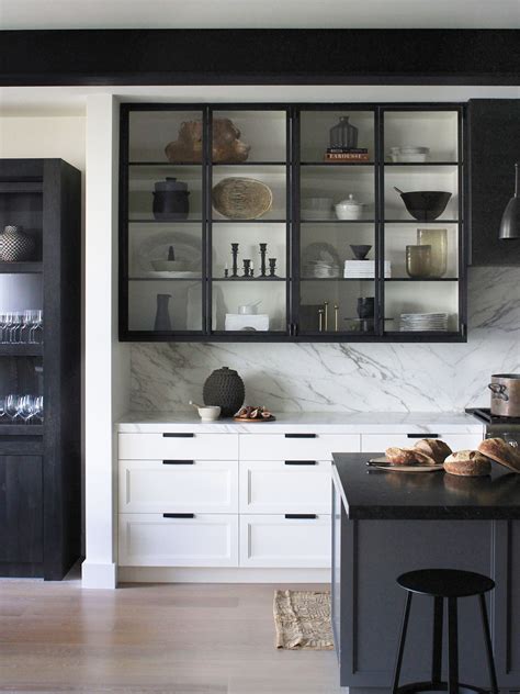 Industrial Kitchen with Black Cabinets