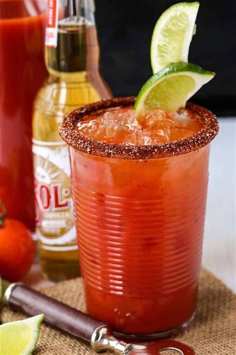 Try a Michelada for happy hour tonight! This spicy beer cocktail is one of our favorites to make ...