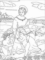 Raphaël  Madonna Of The Meadow Masterpiece Coloring Pages For Adults sketch template