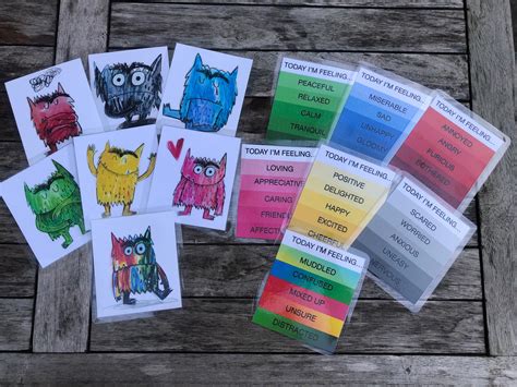 The Colour Monster Emotions Flash Cards - Etsy UK