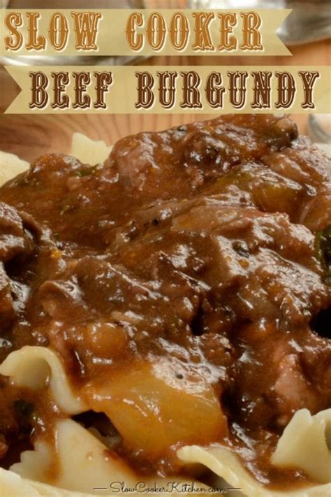 Slow Cooker Beef Burgundy (Crock Pot, Instant Pot, Freezer Meal)