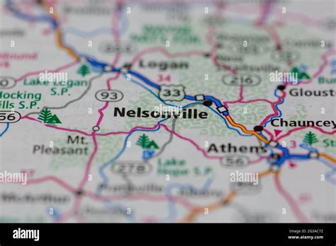 Nelsonville ohio map hi-res stock photography and images - Alamy