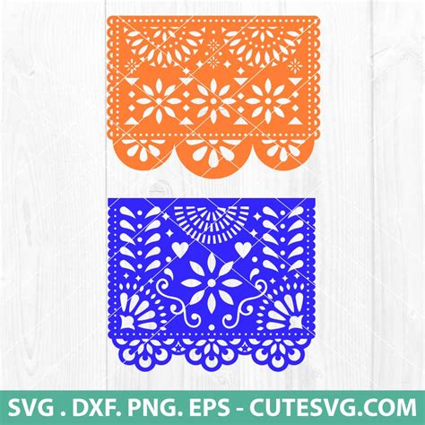 Papel picado SVG Bundle | Papel picado Mexico fiesta banner svg