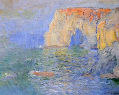 The Manneport, Reflections of Water - Claude Monet - WikiArt.org - encyclopedia of visual arts