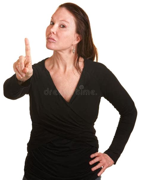 Lady Wagging Her Finger stock image. Image of deny, attitude - 26657595