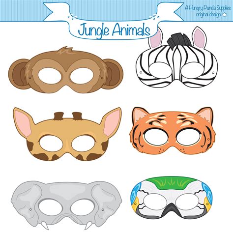 8 Best Images of Jungle Animal Printable Masks - Jungle Animal Mask ...