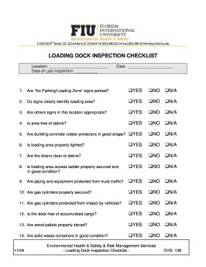 Loading Checklist Template - Fill and Sign Printable Template Online