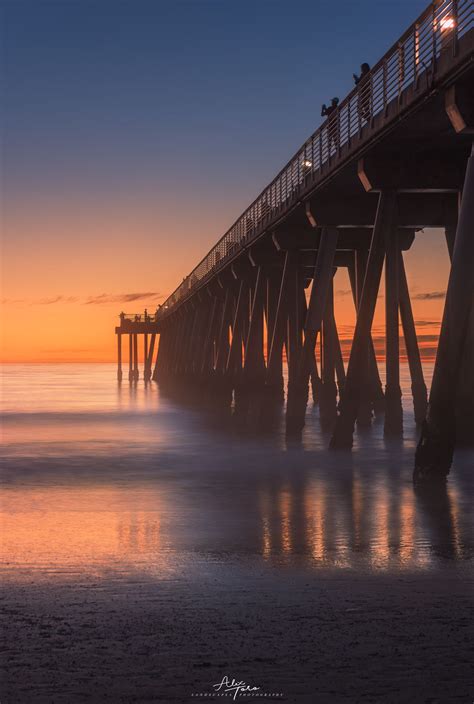 L-076-Sunset Hermosa Beach Pier - Beautiful sunset on the funny Hermosa Beach, Part of my ...