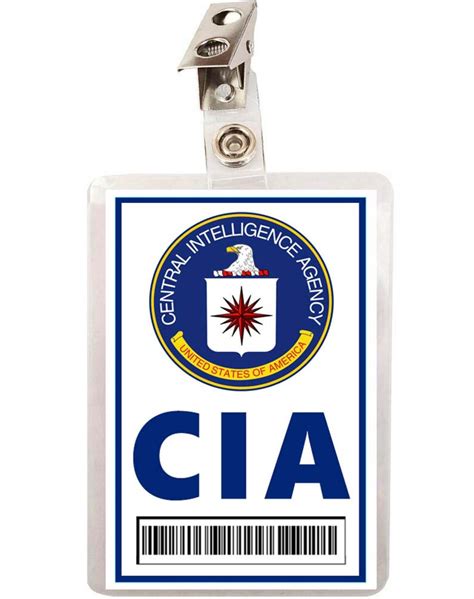 CIA ID Badge Cosplay Costume Name Tag Prop | Etsy