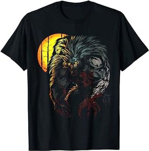 Werewolf Full Moon Lycan Mythology Easy Halloween Costume T-Shirt ...