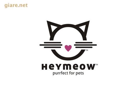 logo con mèo | Cat logo design, Logo design, Cat logo