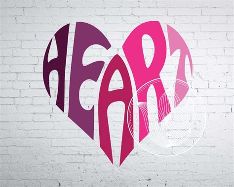 Heart Word Art Heart Svg Dxf Eps Png Jpg Heart logo design | Etsy ...