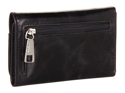 Hobo Jill Trifold Wallet in Black (Black Vintage Leather) | Lyst