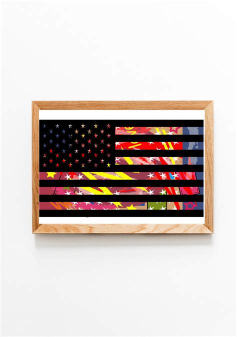 American Flag Graffiti Colorful Pop Art Background USA - Etsy