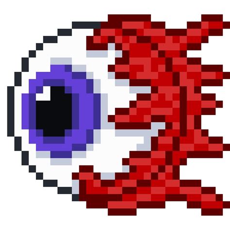 Eye of Cthulhu Pixel Art : r/Terraria