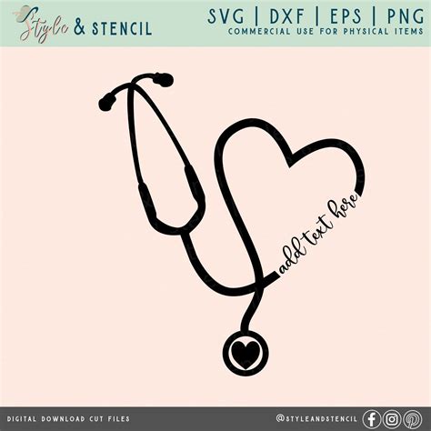 Stethoscope Heart SVG Stethoscope SVG Nurse SVG Doctor Svg Stethoscope Nurse Stethoscope Name ...