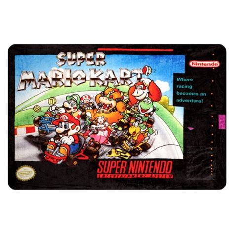 Mario Kart SNES Box Art Throw - Crescent Geek