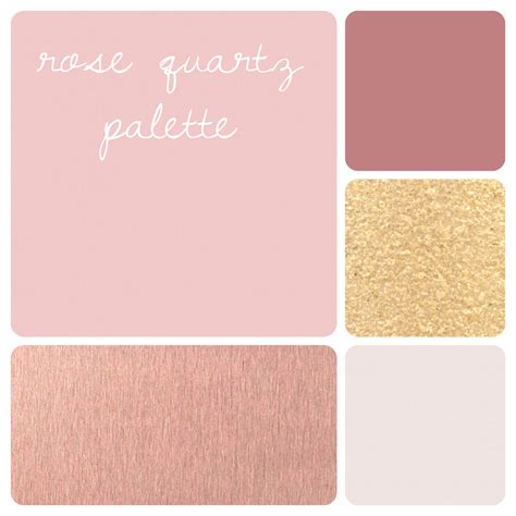 Rose Quartz Color Palette: Shimmery gold, deep rose, rose gold, and pale pink are the perfect ...