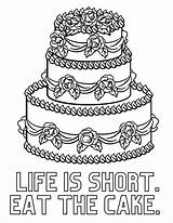 Cute Cake Coloring Pages For Kids And Adults sketch template