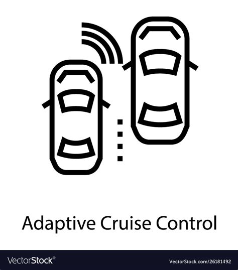 Adaptive cruise control Royalty Free Vector Image