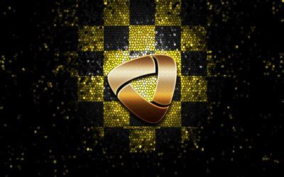 Download wallpapers Severstal Cherepovets, glitter logo, KHL, yellow ...