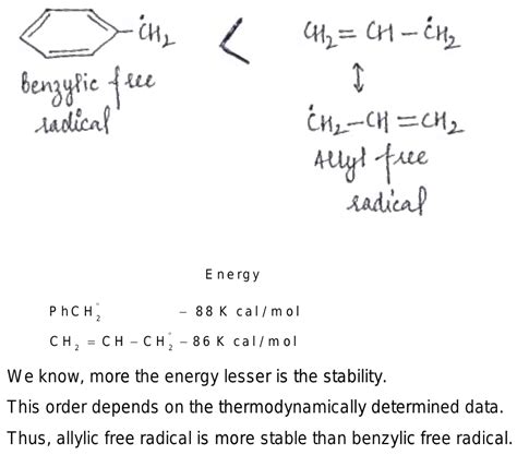 why benzylic free radicle is more stable than allyl.