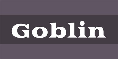 Goblin Font Free by Sorkin Type Co » Font Squirrel