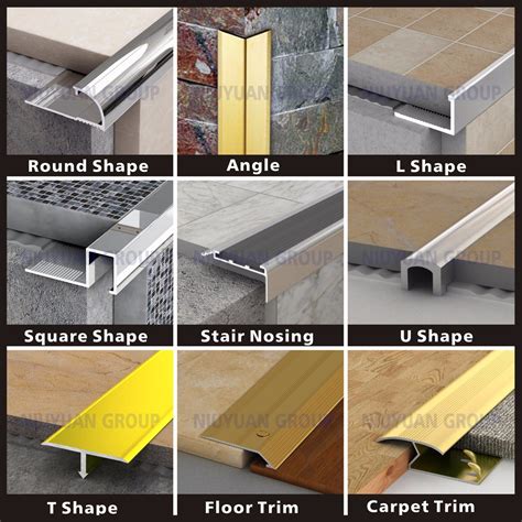 China High Quality Factory Direct Metal Flexible Tile Trim, Aluminum Corner Tile Trim, Stainless ...