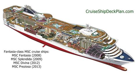 MSC Splendida Deck Plan | Navire de croisière, Bateau de croisière, Navire