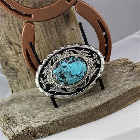 Western Belt Buckle Turquoise Belt Buckle Cowboy Belt | Etsy | Western ...