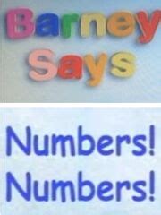 Barney Says Segment (Numbers! Numbers!) | Barney&Friends Wiki | Fandom