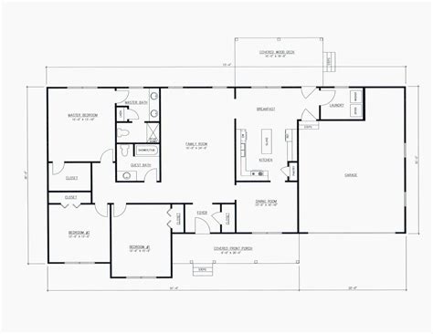 Stonebrook2 House Simple 3 Bedrooms and 2 Bath Floor Plan 1800 Sq Ft With Instant Pdf Download ...