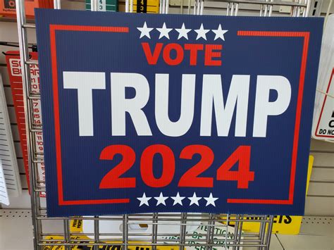 Trump 2024 for President Yard Sign 24x18 | Sign Screen~Yard Signs, Security signs, Sign Blanks