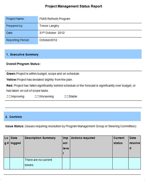 Weekly Manager Report Template (3) - TEMPLATES EXAMPLE | TEMPLATES ...