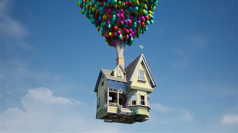 Up Flying House Scene