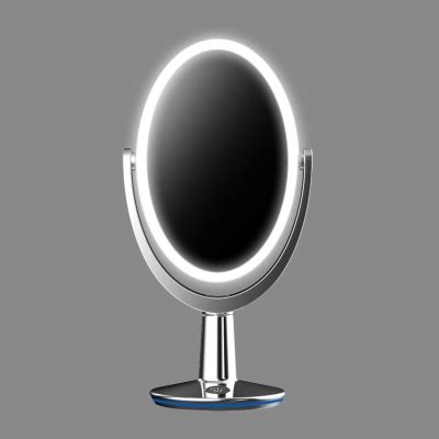 Superstar Oval Shaped Dual-Sided Lighted Vanity Mirror, 1X/5X ...