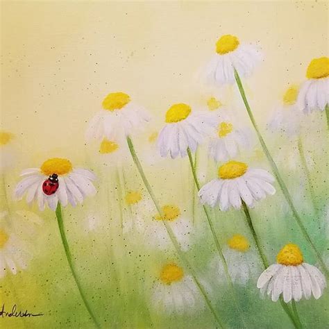 Daisy Field Acrylic Painting Tutorial by Angela Anderson free on ...