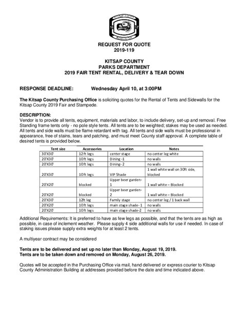 Fillable Online Kitsap County Parks - Event Request Form Fax Email ...