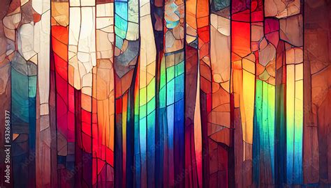 Colorful stained glass window. Abstract stained-glass background. Art ...