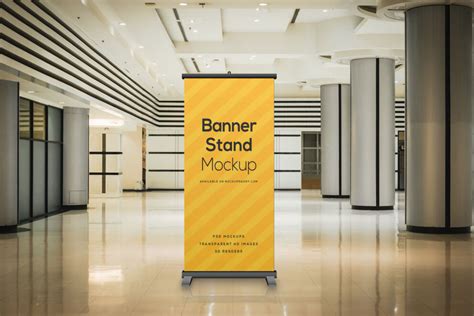 Roll Up Banner Stand Mockup - Mockup Daddy